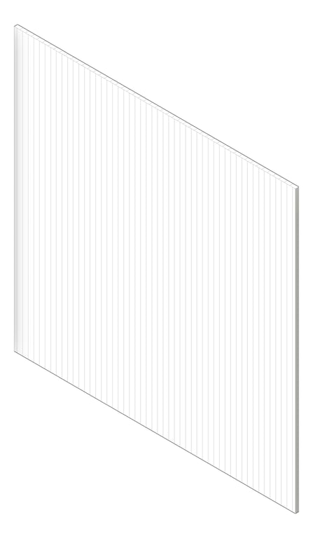3D Shaded Image of Panel Decorative Laminex Surround DemiRound20 NaturalWhite