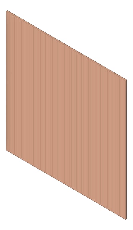 3D Shaded Image of Panel Decorative Laminex Surround DemiRound20 NewPenny