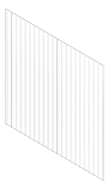 3D Documentation Image of Panel Decorative Laminex Surround Scallop45
