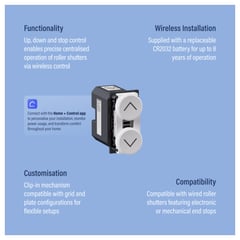 LG-NS534011-WEB-MKT Image of Switch 1Gang2Button LegrandAU Inspyra Smart Wireless ClipIn ShutterBlinds