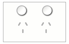 Front Image of Outlet Power LegrandAU Inspyra Smart Hor Double 10A