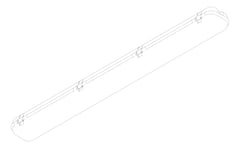 3D Documentation Image of Lighting Batten LegrandAU Emergency WP3PremiumBatten L12