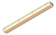 3D Shaded Image of Lighting Batten LegrandAU Emergency WP3PremiumBatten L12