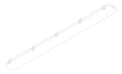 3D Documentation Image of Lighting Batten LegrandAU Emergency WP3PremiumBatten L15