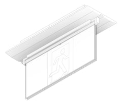 3D Documentation Image of Lighting Recessed LegrandAU Emergency LEDExit E2Edgelight