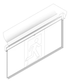 3D Documentation Image of Lighting SurfaceMount LegrandAU Emergency LEDExit E2Edgelight