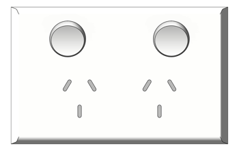 Front Image of Outlet Power LegrandAU Inspyra Commercial Hor Double 10A