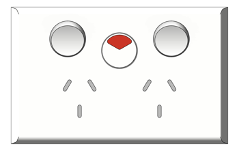 Front Image of Outlet Power LegrandAU Inspyra Commercial Hor Double PowerIndicator 10A