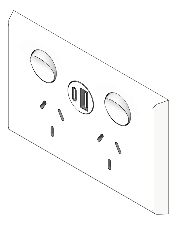 Outlet Power LegrandAU Inspyra Commercial Hor Double USB 10A