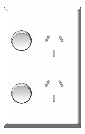 Front Image of Outlet Power LegrandAU Inspyra Commercial Vert Double 10A
