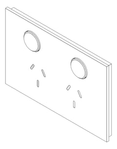 3D Documentation Image of Outlet Power LegrandAU Inspyra Hor Double PushButton 10A