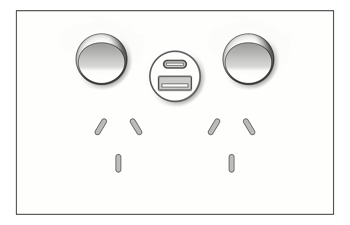 Front Image of Outlet Power LegrandAU Inspyra Hor Double USB 10A