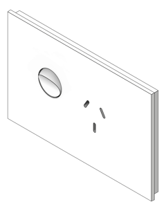 3D Shaded Image of Outlet Power LegrandAU Inspyra Hor Single Special 20A