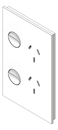3D Shaded Image of Outlet Power LegrandAU Inspyra Vert Double 10A