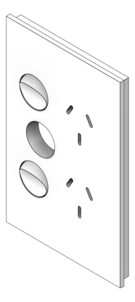 3D Shaded Image of Outlet Power LegrandAU Inspyra Vert Double ExtraFunction 10A