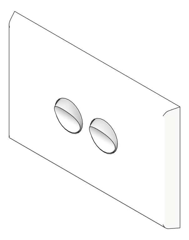 Switch 2Gang LegrandAU Inspyra Commercial Hor 10A 10AX