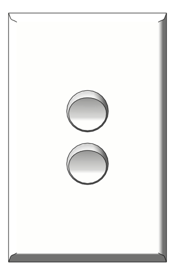 Front Image of Switch 2Gang LegrandAU Inspyra Commercial Vert 10A 10AX