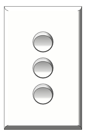 Front Image of Switch 3Gang LegrandAU Inspyra Commercial Vert 10A 10AX