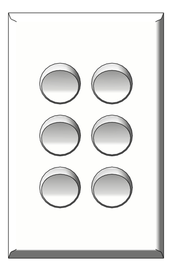 Front Image of Switch 6Gang LegrandAU Inspyra Commercial Vert 10A 10AX