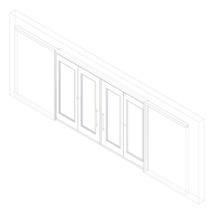 3D Documentation Image of Door Sliding LotusDoors BiParting CavityTrack