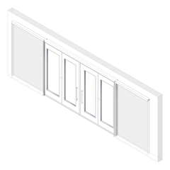 3D Shaded Image of Door Sliding LotusDoors BiParting CavityTrack
