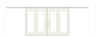 Front Image of Door Sliding LotusDoors BiParting CavityTrack