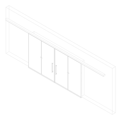 3D Documentation Image of Door Sliding LotusDoors BiParting FaceFixed