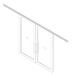 3D Documentation Image of Door Sliding LotusDoors Chorus BiParting