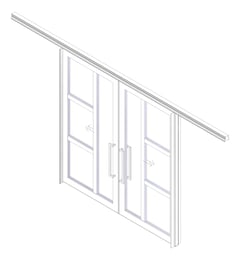 3D Documentation Image of Door Sliding LotusDoors Chorus BiParting Cavity