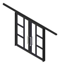 3D Shaded Image of Door Sliding LotusDoors Chorus BiParting Cavity