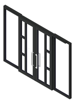 3D Shaded Image of Door Sliding LotusDoors Chorus BiParting DualSideLight