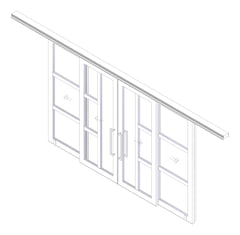 3D Documentation Image of Door Sliding LotusDoors Chorus BiParting Dual