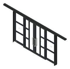 3D Shaded Image of Door Sliding LotusDoors Chorus BiParting Dual Cavity