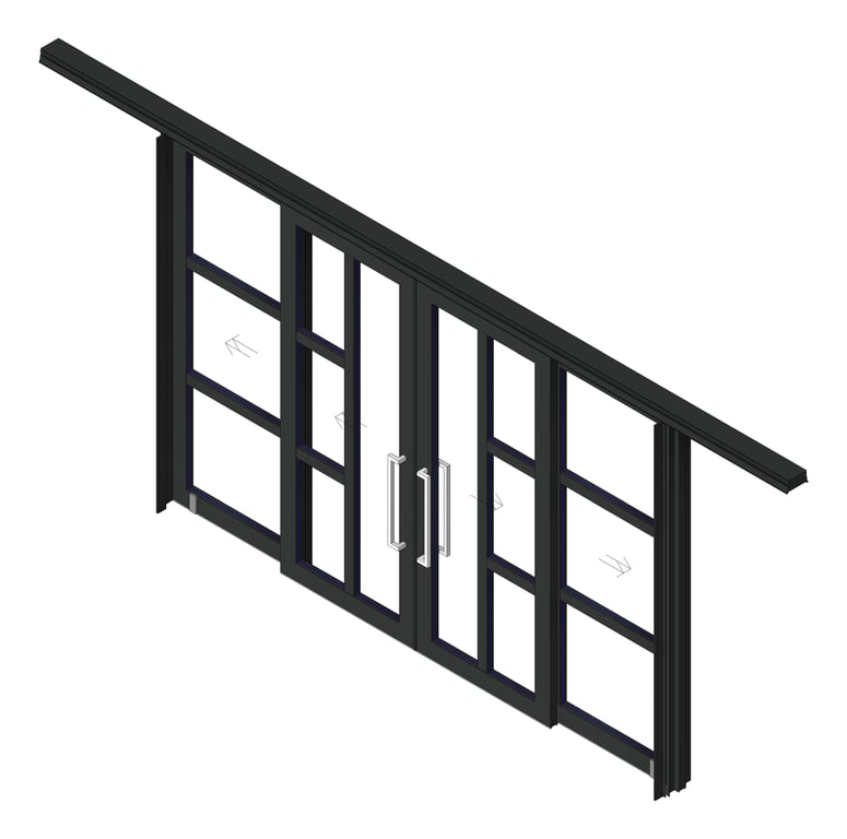 Image of Door Sliding LotusDoors Chorus BiParting Dual Cavity