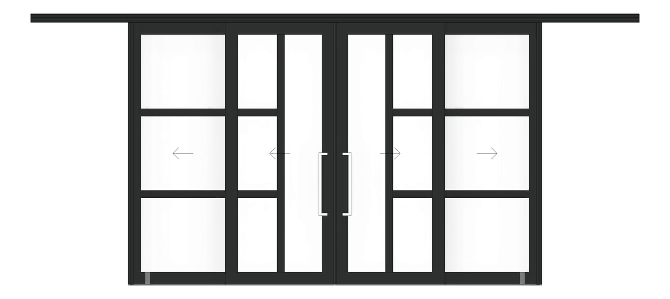 Front Image of Door Sliding LotusDoors Chorus BiParting Dual Cavity