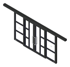 3D Shaded Image of Door Sliding LotusDoors Chorus BiParting Dual FaceFixed