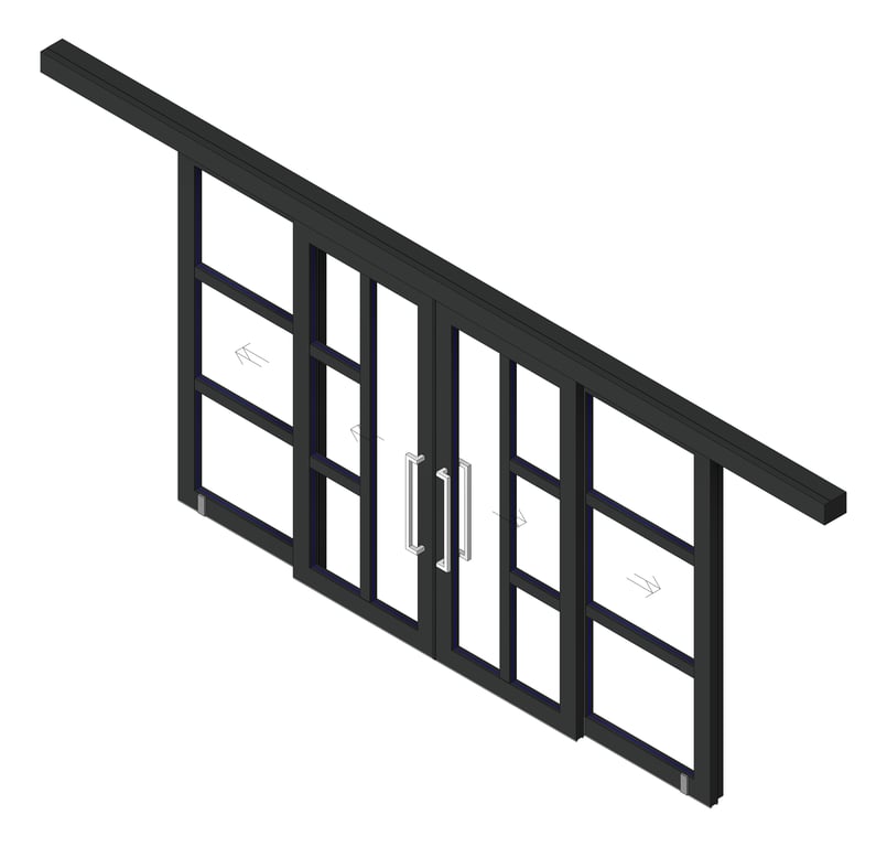 Image of Door Sliding LotusDoors Chorus BiParting Dual FaceFixed