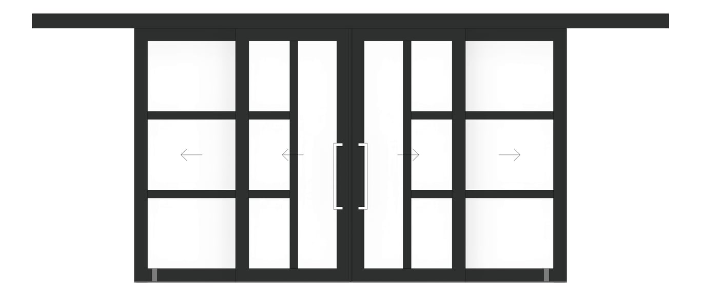 Front Image of Door Sliding LotusDoors Chorus BiParting Dual FaceFixed