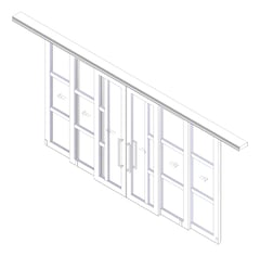 3D Documentation Image of Door Sliding LotusDoors Chorus BiParting Triple