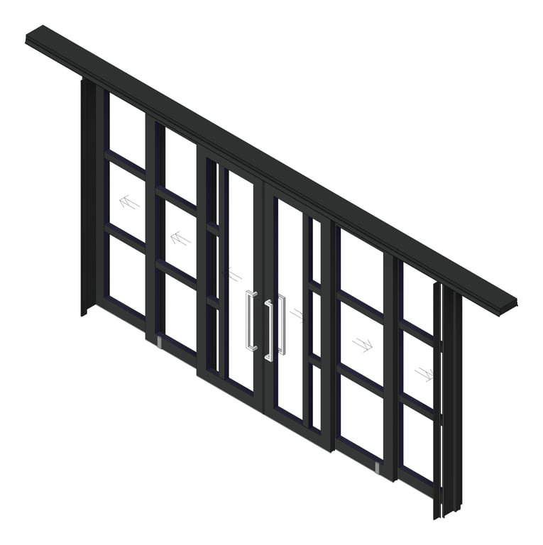 Image of Door Sliding LotusDoors Chorus BiParting Triple Cavity