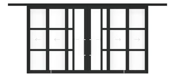 Front Image of Door Sliding LotusDoors Chorus BiParting Triple Cavity