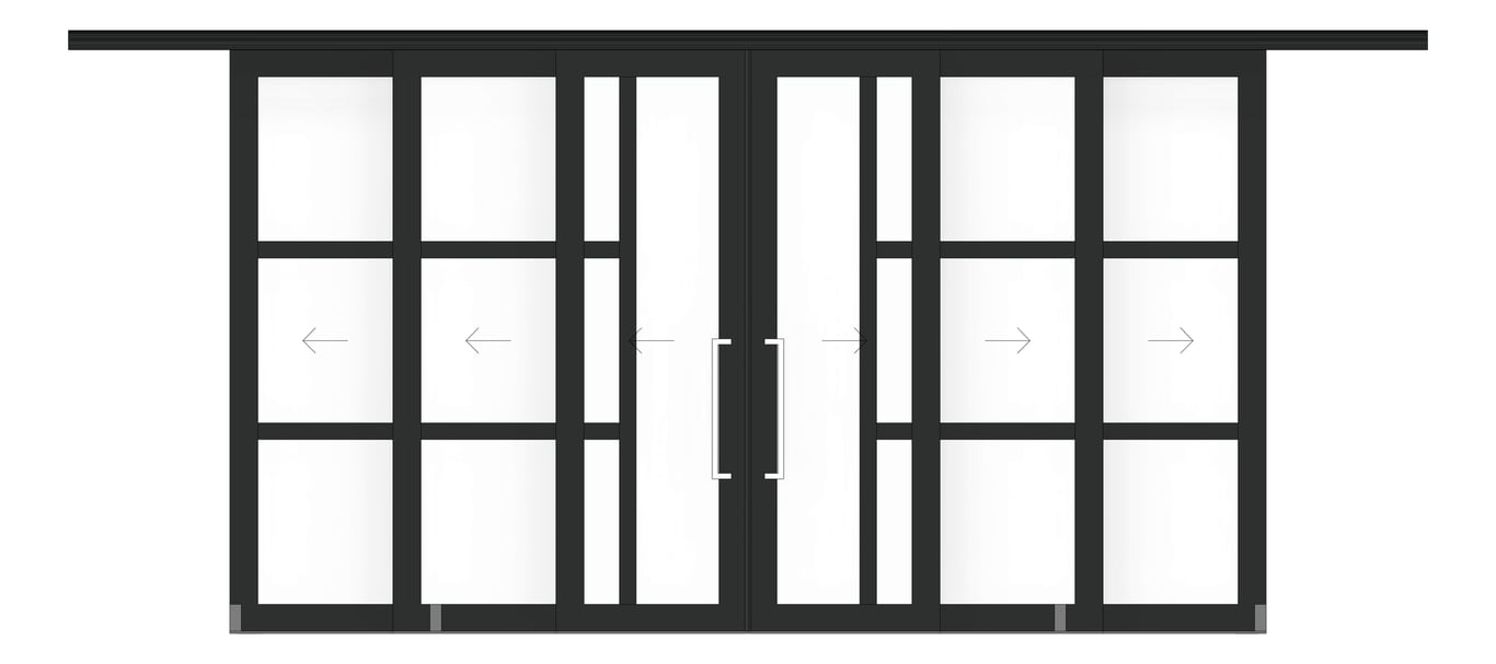 Front Image of Door Sliding LotusDoors Chorus BiParting Triple