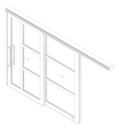 3D Documentation Image of Door Sliding LotusDoors Chorus Dual