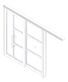 3D Documentation Image of Door Sliding LotusDoors Chorus Dual Cavity