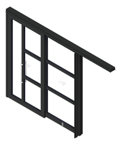 3D Shaded Image of Door Sliding LotusDoors Chorus Dual Cavity