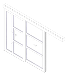 3D Documentation Image of Door Sliding LotusDoors Chorus Dual FaceFixed
