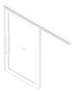 3D Documentation Image of Door Sliding LotusDoors Chorus Single