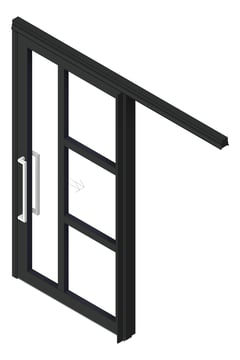3D Shaded Image of Door Sliding LotusDoors Chorus Single Cavity