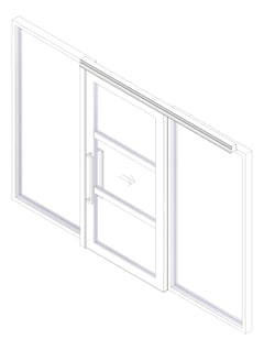 3D Documentation Image of Door Sliding LotusDoors Chorus Single DualSideLight OffsetJamb
