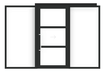 Front Image of Door Sliding LotusDoors Chorus Single DualSideLight OffsetJamb